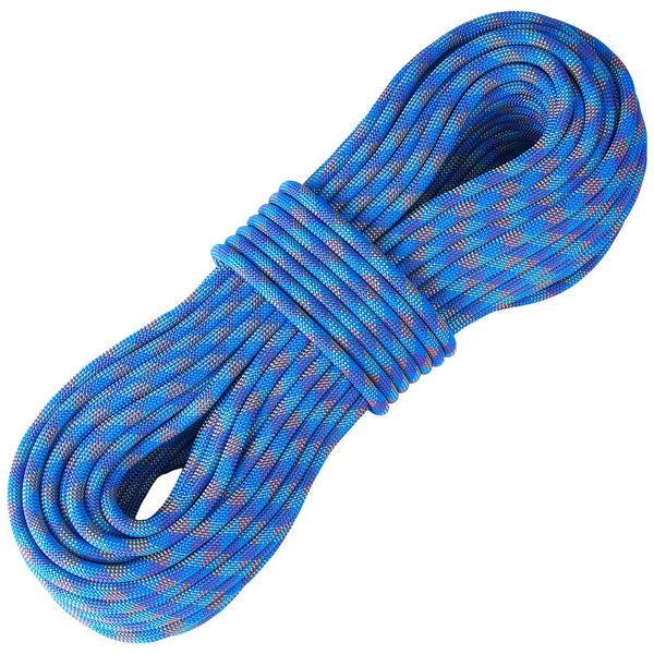 10.2Mm Dynamic Climbing Rope 60M(197Ft) Outdoor Rock 25Kn Breaking Tension Stretchable Fiber With Steel Snap Hooks For Escape Rappelling Fire Rescue B