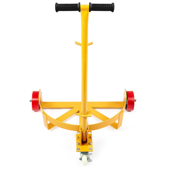 Vevor 250L Drum Dolly 544 Kg Load Capacity Barrel Cart Caddy Round Steel Low Profile Heavy Duty Frame With Adjustable Handle 3 Wheels For Workshop Fac