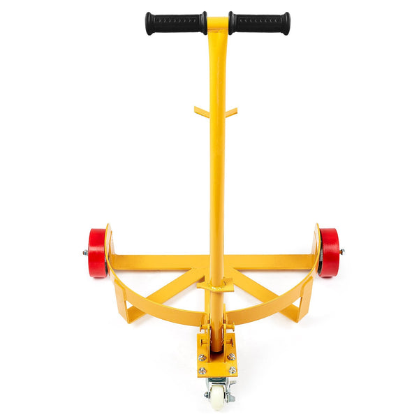 Vevor 250L Drum Dolly 544 Kg Load Capacity Barrel Cart Caddy Round Steel Low Profile Heavy Duty Frame With Adjustable Handle 3 Wheels For Workshop Fac