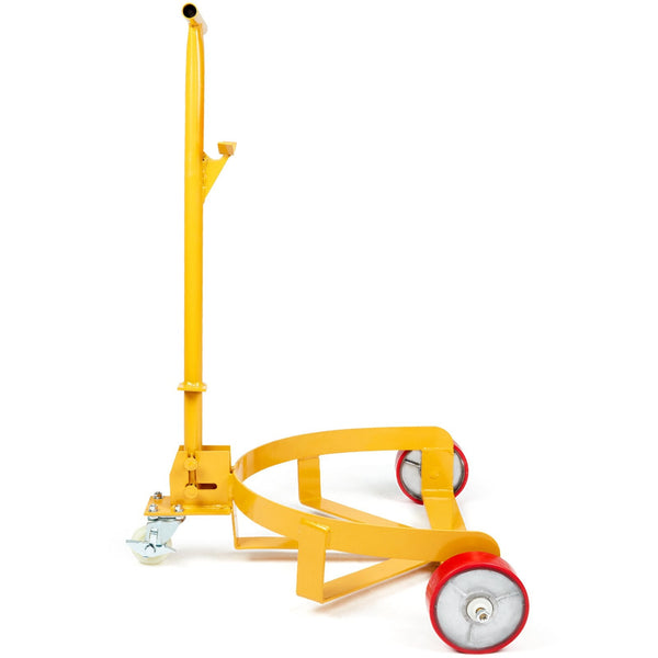 Vevor 250L Drum Dolly 544 Kg Load Capacity Barrel Cart Caddy Round Steel Low Profile Heavy Duty Frame With Adjustable Handle 3 Wheels For Workshop Fac