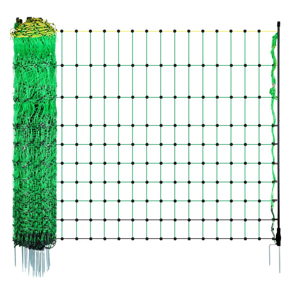 Vevor Electric Fence Netting 0.88 X 49.98 M Pe Fencing With Posts & Double Spiked Stakes Utility Portable For Goats Sheep Lambs Deer Hogs Dogs Used In