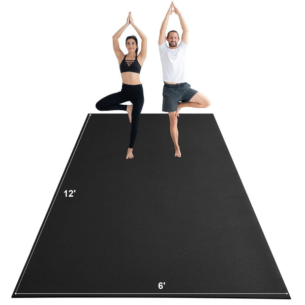 Vevor Exercise Mat Non Slip High Density Premium Yoga For Men Women Fitness With Bag And Carry Strap Home Pilates Floor Workouts 12X6ft Mats & Non Sli