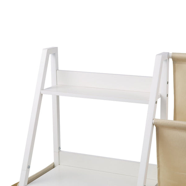 3 Tier Kids Bookshelf Toy Storage Organiser For Toddler Shelf Rooms With Sling Rack And Bag Shelves Playroom Kindergarten Nursery Book Stands