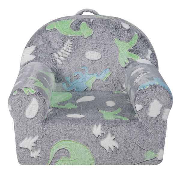 Toddler Chair Glow In The Dark Plush Baby Playroom Furniture Grey Kids Chairs