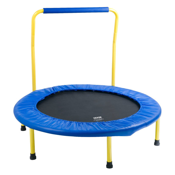 Vevor 3Ft Trampoline For Kids 92 Cm Indoor/Outdoor Toddlers Foldable Mini Baby With Foam Handle Recreational Birthday Gift 3+ Years Trampolines