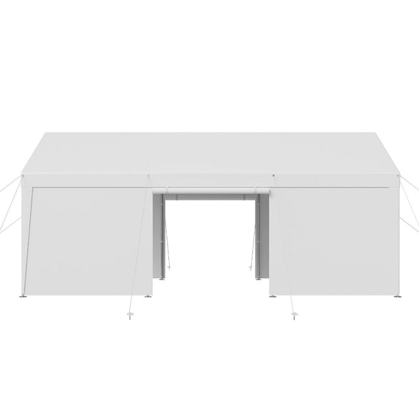 Carport Canopy 12X20ft Heavy Duty Shelter With Sidewalls Grey Awning & Canopy Parts
