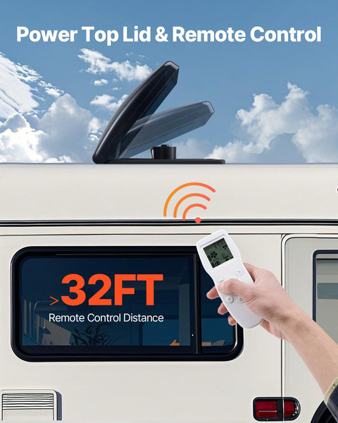 Vevor Rv Vent Roof Fan 355.6 Mm 10 Speed Reversible With Remote Control Roof Vents
