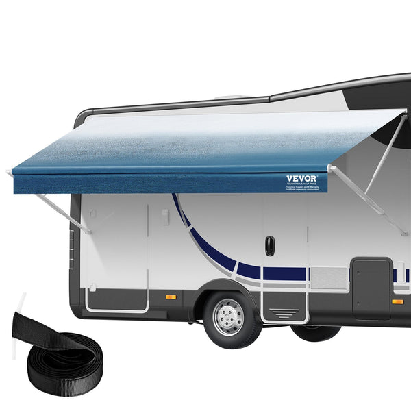 Vevor Rv Awning Fabric Replacement 6.15M Length For 6.4M Heavy Duty 3 Ply 16Oz Pvc Camper Waterproof & Uv Protection Outdoor Canopy Trailer Motorhome