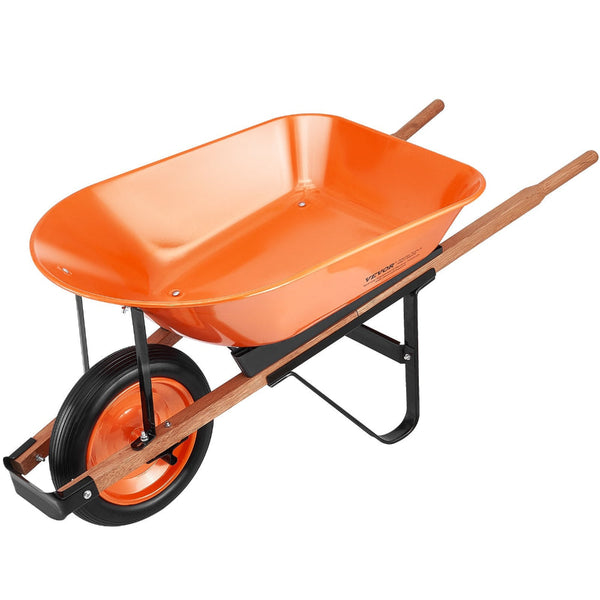 Vevor Wheelbarrow Cart One Garden Dump 330 Lbs Yard Utility Wheelbarrows Carts Wagons
