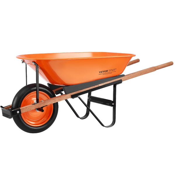 Vevor Wheelbarrow Cart One Garden Dump 330 Lbs Yard Utility Wheelbarrows Carts Wagons
