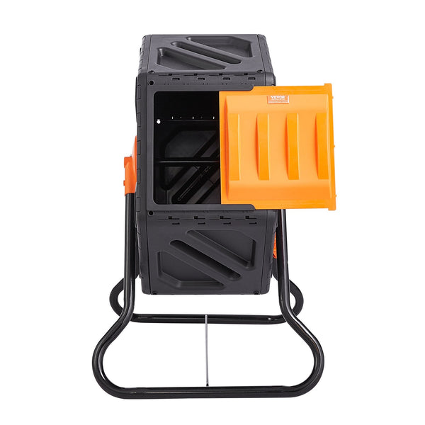 Vevor Compost Bin 18.5 Gal Composter Tumbler Rotating Outdoor With Sliding Door Garden Compost Bins
