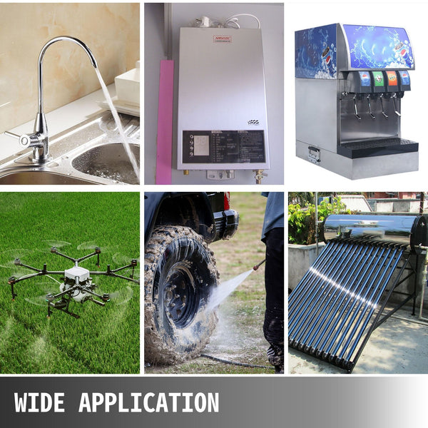 Vevor 12V High Pressure Diaphragm Water Pump 40Psi 17L/Min Self Priming Water Pumps & Pressure Tanks