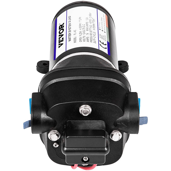 Vevor 12V High Pressure Diaphragm Water Pump 40Psi 17L/Min Self Priming Water Pumps & Pressure Tanks