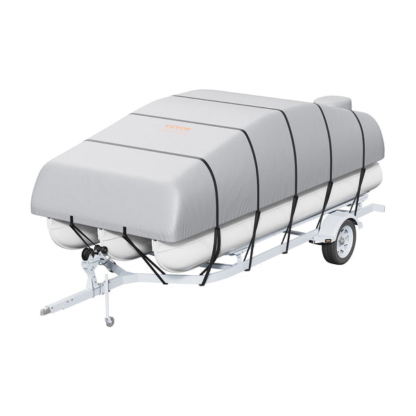 Vevor Pontoon Boat Cover 800D Waterproof Trailerable 19 20 Ft With Storage Bag Boat Covers