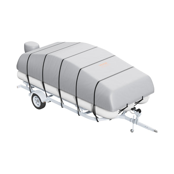 Vevor Pontoon Boat Cover 800D Waterproof Trailerable 23 24 Ft With Storage Bag Boat Covers