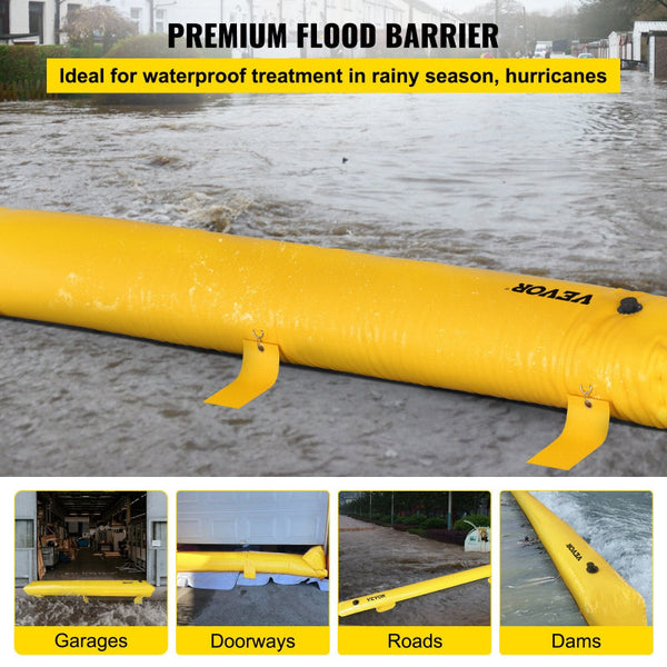 Vevor Flood Barrier Hydro 24' Length X 6 Other Safety Signs