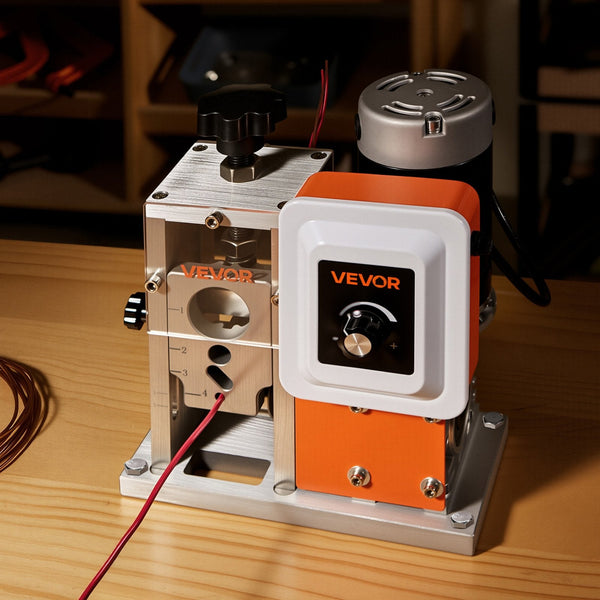 Vevor Electric Wire Stripping Machine 1.5 40 Mm 400W Automatic Motorized Cable Stripper 9.84 Ips (15 M/Min) Peeler With Alloy Blades Shaped Rollers Co
