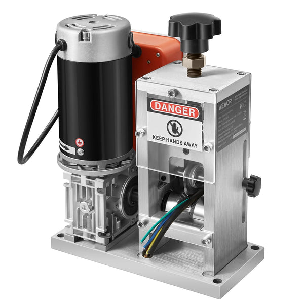 Vevor Electric Wire Stripping Machine 1.5 40 Mm 400W Automatic Motorized Cable Stripper 9.84 Ips (15 M/Min) Peeler With Alloy Blades Shaped Rollers Co