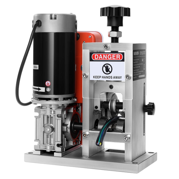 Vevor Electric Wire Stripping Machine 1.5 40 Mm 400W Automatic Motorized Cable Stripper 9.84 Ips (15 M/Min) Peeler With Alloy Blades Shaped Rollers Co