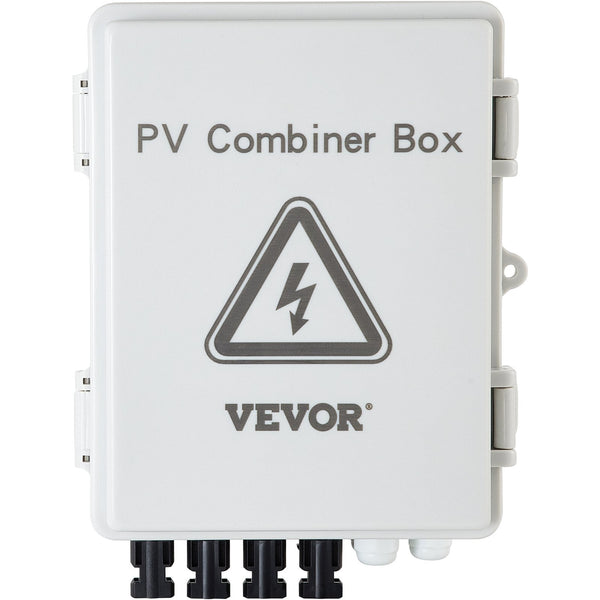 Pv Combiner Box 4 String With 15A Rated Current Fuse 63A Circuit Breaker Lightning Arreste Connector For On/Off Grid Solar Panel System Ip65 Circuit B