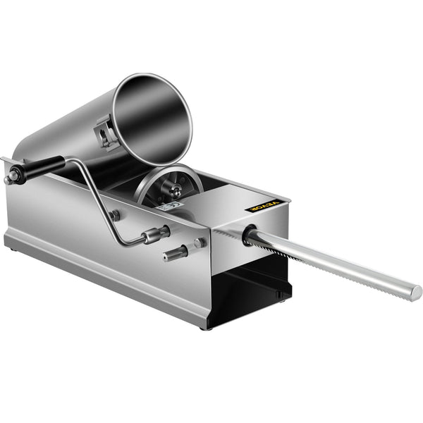 Vevor Manual Sausage Stuffer 5 L / 11 Lbs Horizontal Machine Dual Speed Meat Made Of Food Grade 304 Stainless Steel Includes Stuffing Tubes For Home K