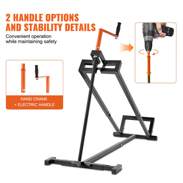 Ride On Lawn Mower Lift Jack 880 Lbs Weight Capacity Telescopic Maintenance With Crank Handle & Power Tool Foldable Tractor Lifter For Mowers And Gard