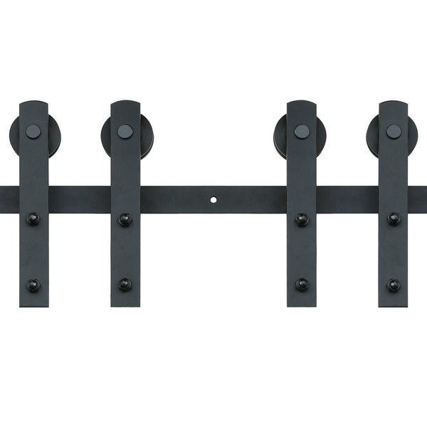 Vevor 8Ft Sliding Barn Door Hardware Closet Track Kit For Double Doors I Hanger Sliding Door Hardware