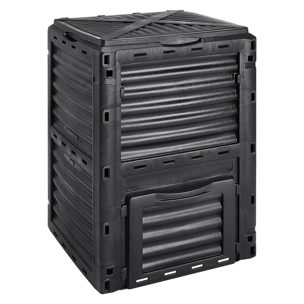 Vevor Garden Compost Bin 300 L Bpa Free Composter Large Capacity Outdoor Composting With Top Lid And Bottom Door Easy Assembling Lightweight Fast Crea