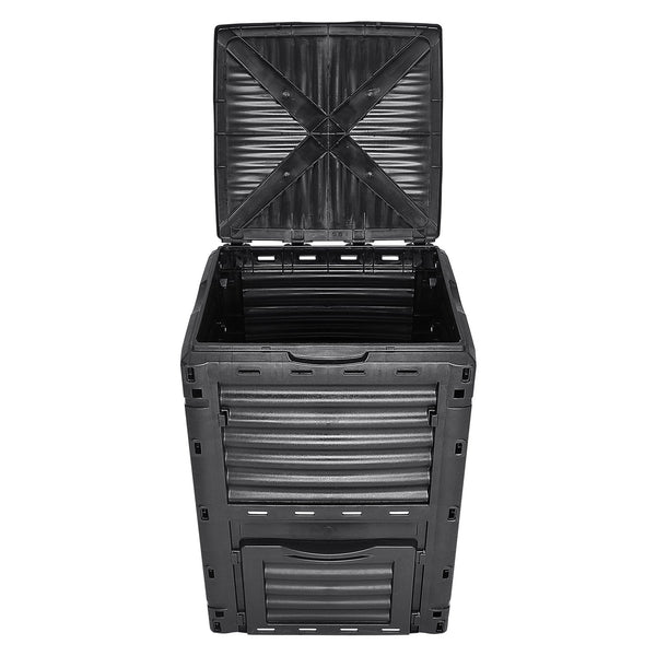 Vevor Garden Compost Bin 300 L Bpa Free Composter Large Capacity Outdoor Composting With Top Lid And Bottom Door Easy Assembling Lightweight Fast Crea