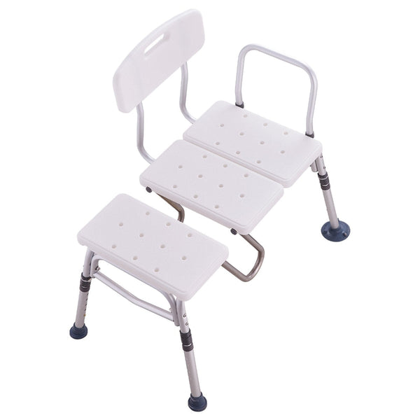 Vevor Tub Transfer Bench Bathtub Shower Seat For Senior Height Adjustable 400Lbs Dressing & Grooming Aids