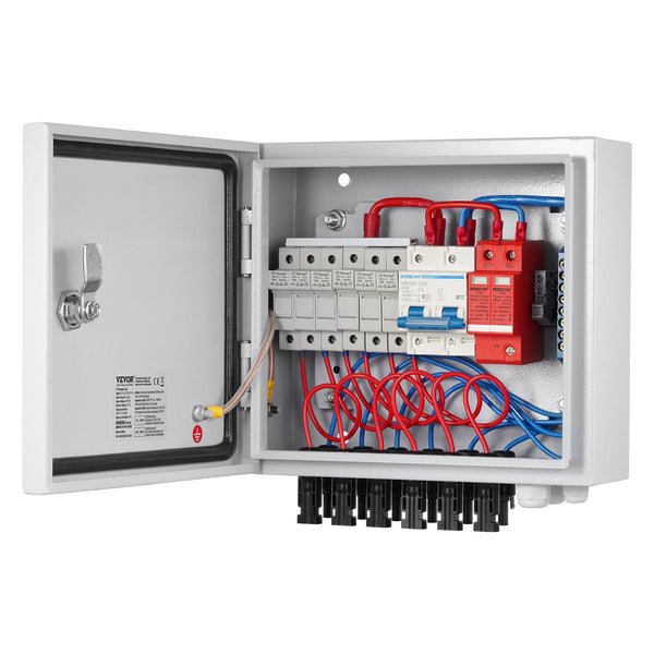 Vevor Solar Pv Combiner Box 6 String 15A For Panel System Steel Case Ip65 Solar Panels & Kits
