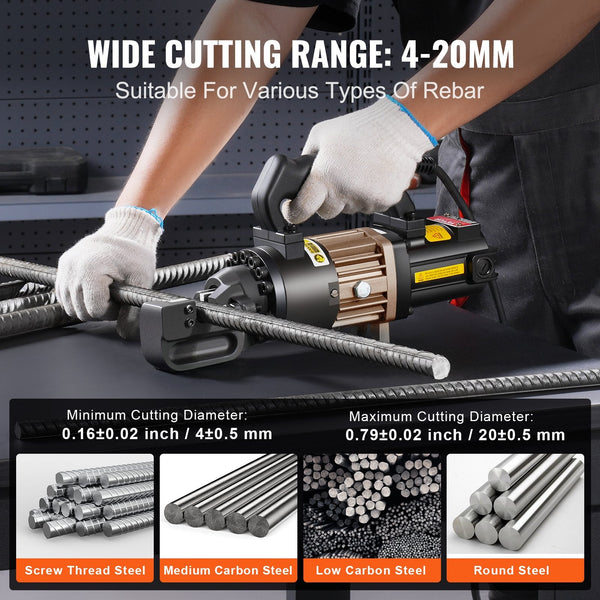 Vevor 1000W Electric Hydraulic Rebar Cutter Cutting Up To 3/4 Inch #6 20Mm Other Hand Tools