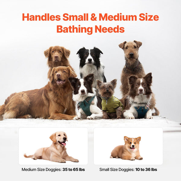 Dog Bathtub Elevated & Foldable Space Saving Pet Shower Station With Efficient Drainage Bathing Tub For Washing Grooming Small And Medium Size Dogs Ca