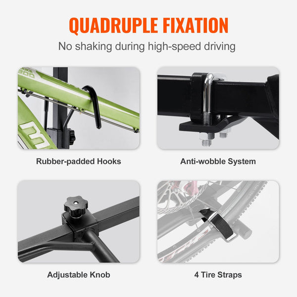 2 Bike Rack Hitch Mount Folding Carrier Truck Suv 1.25 Car Racks