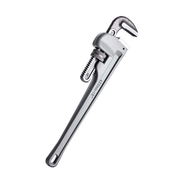 3 Piece Pipe Wrench Set 10" 14" 18" Aluminum Straight Adjustable Plumbing With High Strength Jaw And Ergonomic Handle Hangable Design For Water Pipes