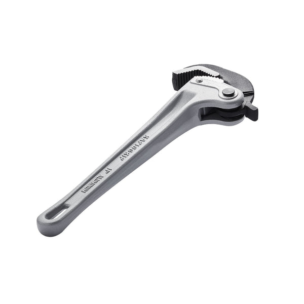 Pipe Wrench 14" Aluminum Straight Automatic Jaw Adjustment Adjustable Plumbing Easy To Carry Ergonomic Handle Hangable Design For Water Pipes Automoti