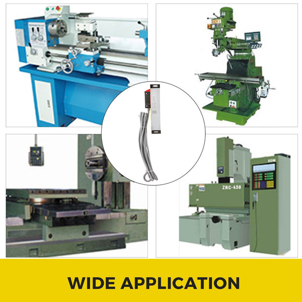 1 Axis Lathe Linear Scale 200Mm With Accuracy 0.0002" Optical Length Precision Aluminum Body For Mill Milling Machine Accessories (200Mm(8")) Calipers