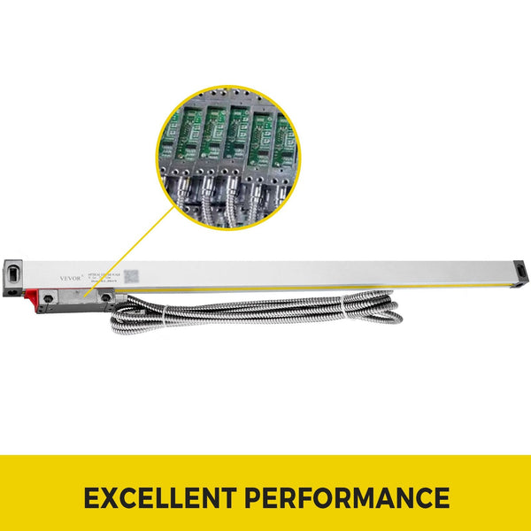 1 Axis Lathe Linear Scale 550Mm With Accuracy 0.0002" Optical Length Precision Aluminum Body For Mill Milling Machine Accessories (22") Calipers