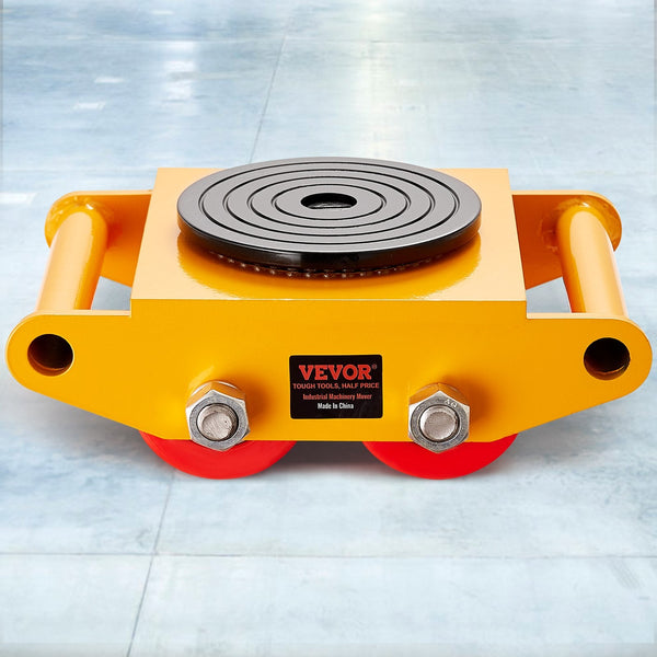 4Pcs Machinery Skate Dolly 17637Lbs/8T Industrial Mover Heavy Duty Carbon Steel Moving With Pu Wheels And 360 Rotation Non Slip Cap For Warehouse Work