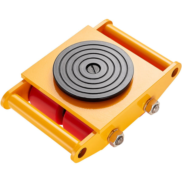 4Pcs Machinery Skate Dolly 17637Lbs/8T Industrial Mover Heavy Duty Carbon Steel Moving With Pu Wheels And 360 Rotation Non Slip Cap For Warehouse Work