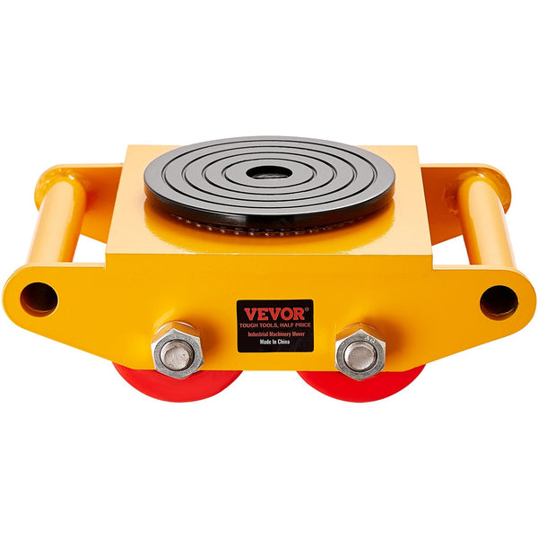 4Pcs Machinery Skate Dolly 17637Lbs/8T Industrial Mover Heavy Duty Carbon Steel Moving With Pu Wheels And 360 Rotation Non Slip Cap For Warehouse Work