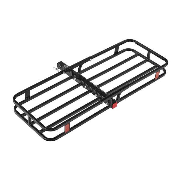 Vevor 53" X 19" 5" Hitch Cargo Carrier 500 Lbs Capacity With Stabilizer & Ratchet Straps Mount Net Hook Fit For Suvs Car Racks