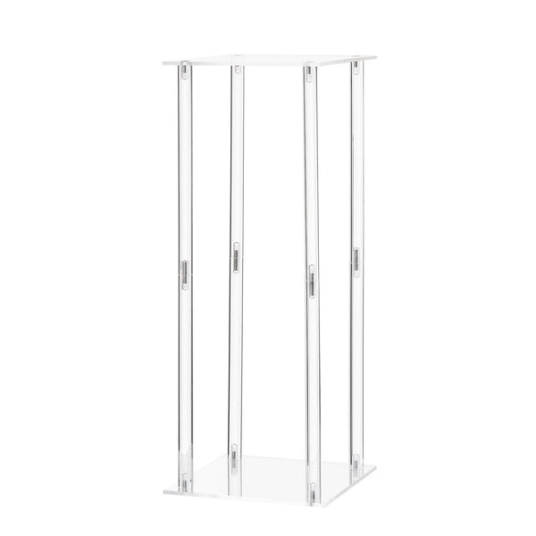 Wedding Flower Stand 10Pcs 50Cm Column Floral Stands With Acrylic Laminate Cylindrical Cubic Display Rack For Party Birthday Home Centerpiece White Pa