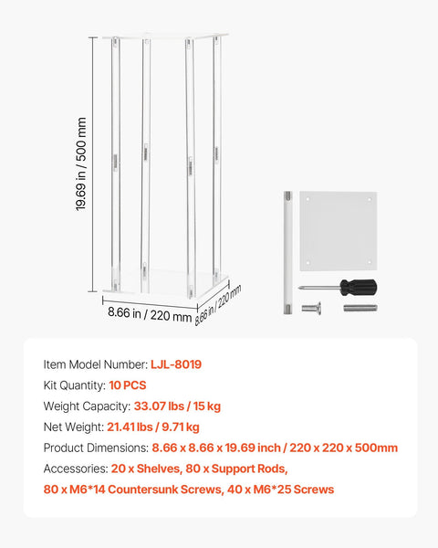 Wedding Flower Stand 10Pcs 50Cm Column Floral Stands With Acrylic Laminate Cylindrical Cubic Display Rack For Party Birthday Home Centerpiece White Pa