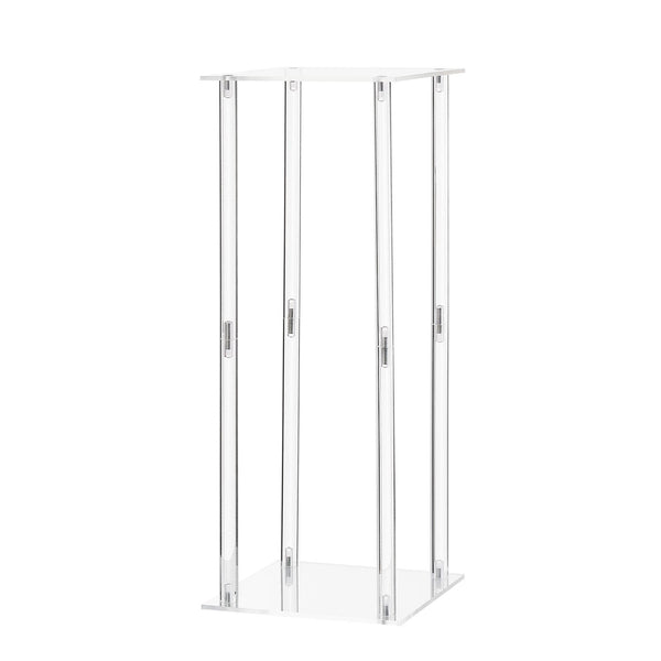 Wedding Flower Stand 10Pcs 50Cm Column Floral Stands With Acrylic Laminate Cylindrical Cubic Display Rack For Party Birthday Home Centerpiece White Pa