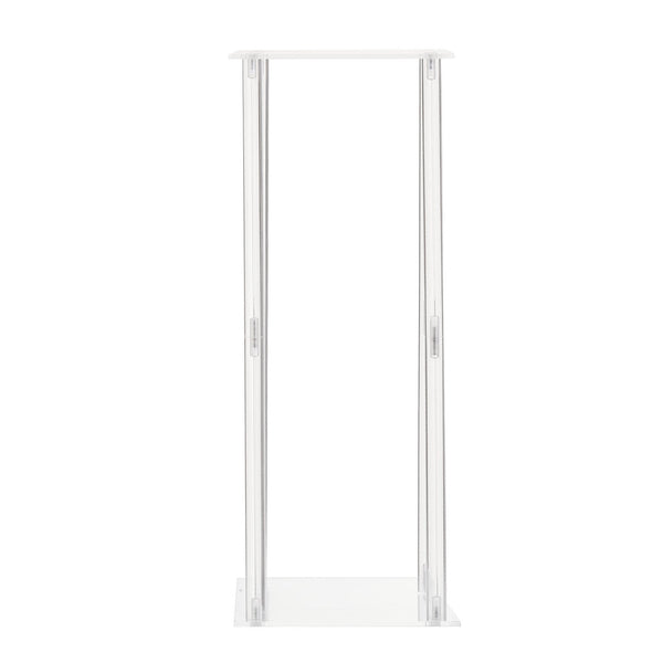 Wedding Flower Stand 10Pcs 50Cm Column Floral Stands With Acrylic Laminate Cylindrical Cubic Display Rack For Party Birthday Home Centerpiece White Pa