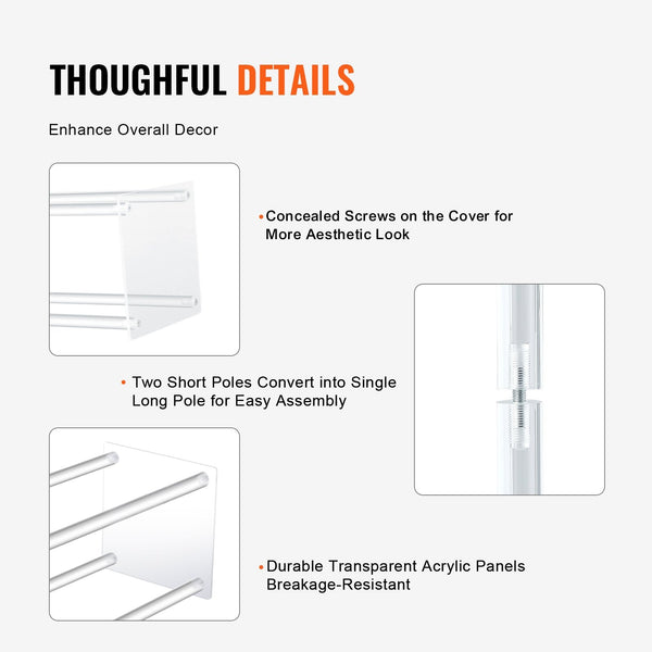 Vevor 2Pcs 31.5Inch/80Cm High Wedding Flower Stand With Acrylic Laminateacrylic Vase Column Geometric Centerpiece Stands Floral Display Rack For T Sta