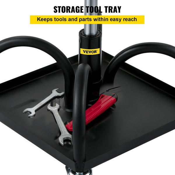 Vevor Rolling Garage Stool 300Lbs Adjustable Mechanic Work Shop Seat W/Casters Mechanic Roller Seats