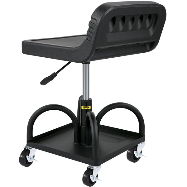 Vevor Rolling Garage Stool 300Lbs Adjustable Mechanic Work Shop Seat W/Casters Mechanic Roller Seats