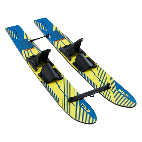 Water Skis 116.8 Cm / 46 Inch Trainers With X 7 Adjustable Bindings Double Handle Rope & Removable Stabilizing Bar Training Waterskis Combo For Youth